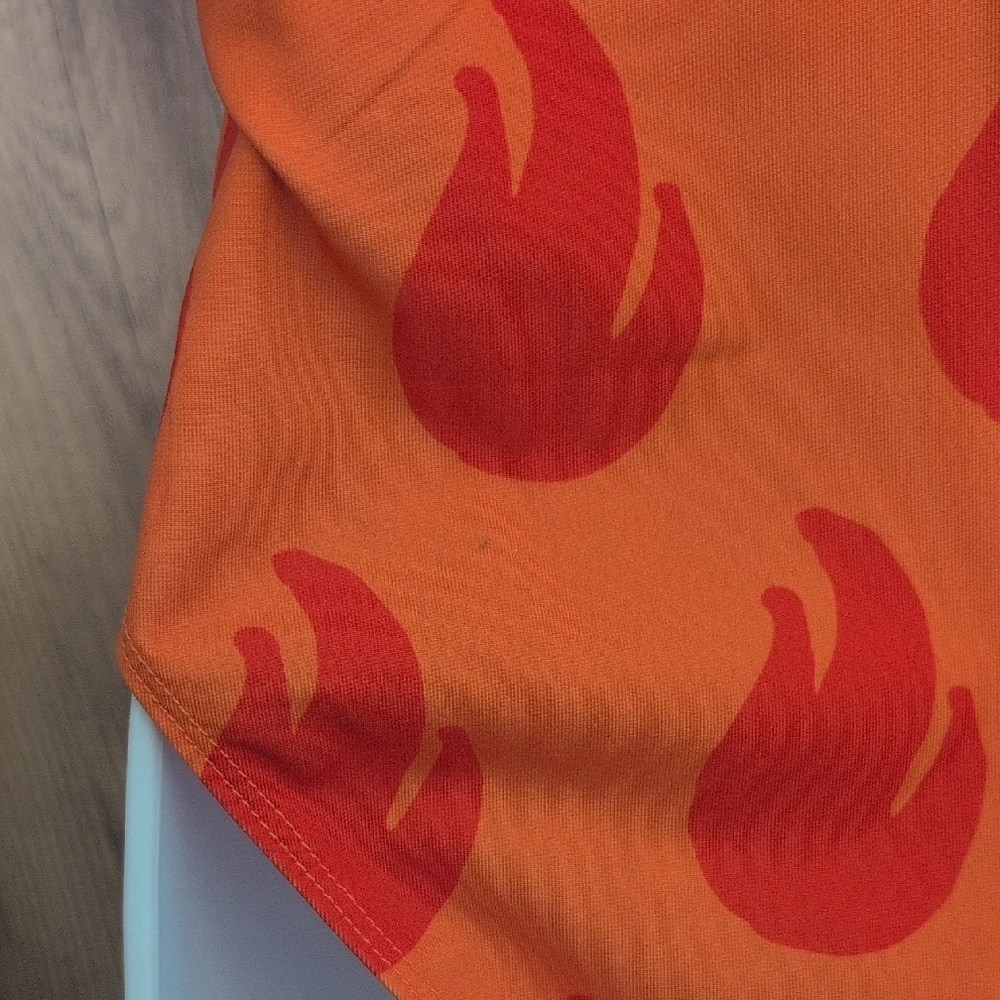 NWT Forever 21 Orange 'Hot Born Saucy' One Piece Swimsuit  Small - Picture 6 of 10